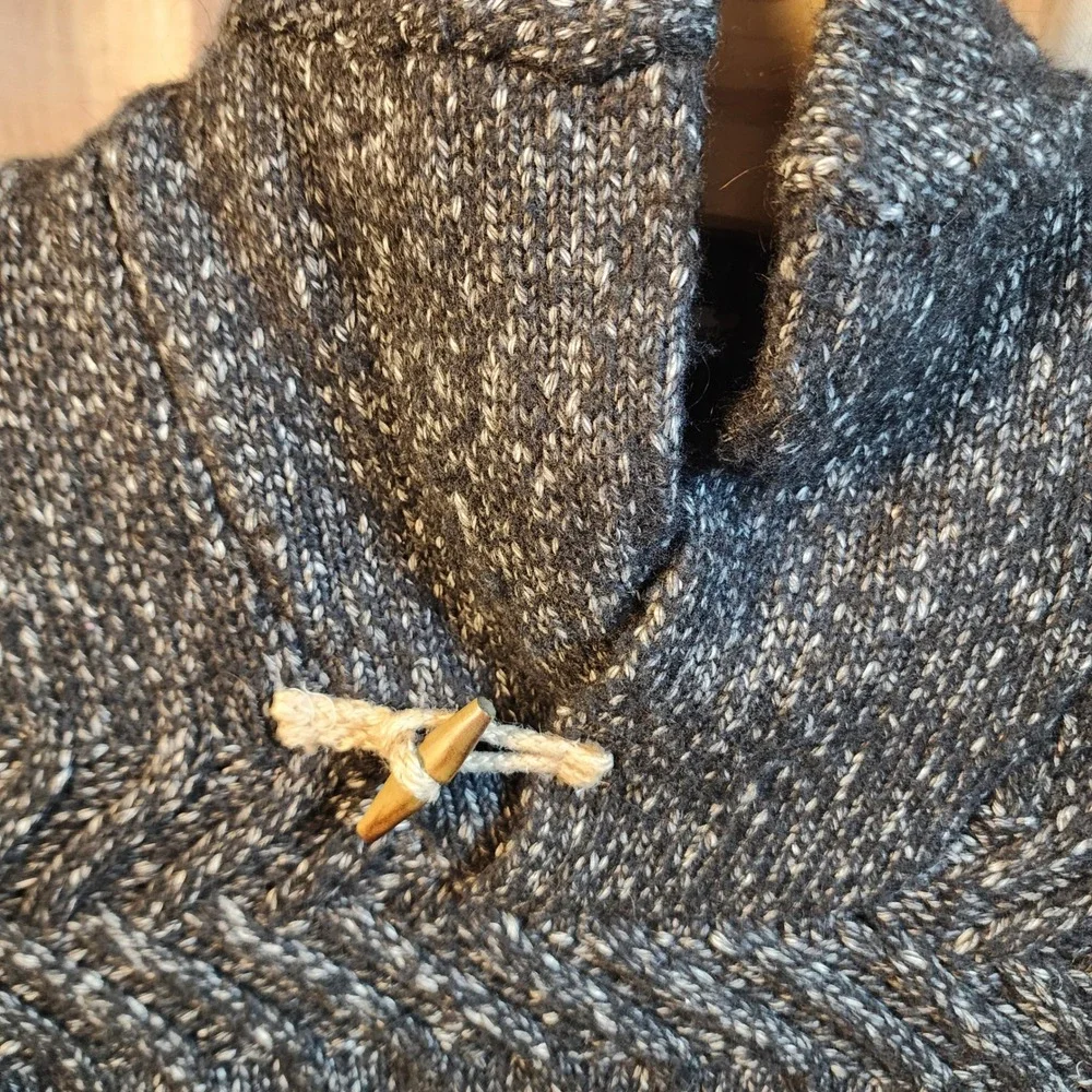 Schott Bros Yak Down Blend Sweater L Shawl Collar Toggle Cable Knit Grandpacore